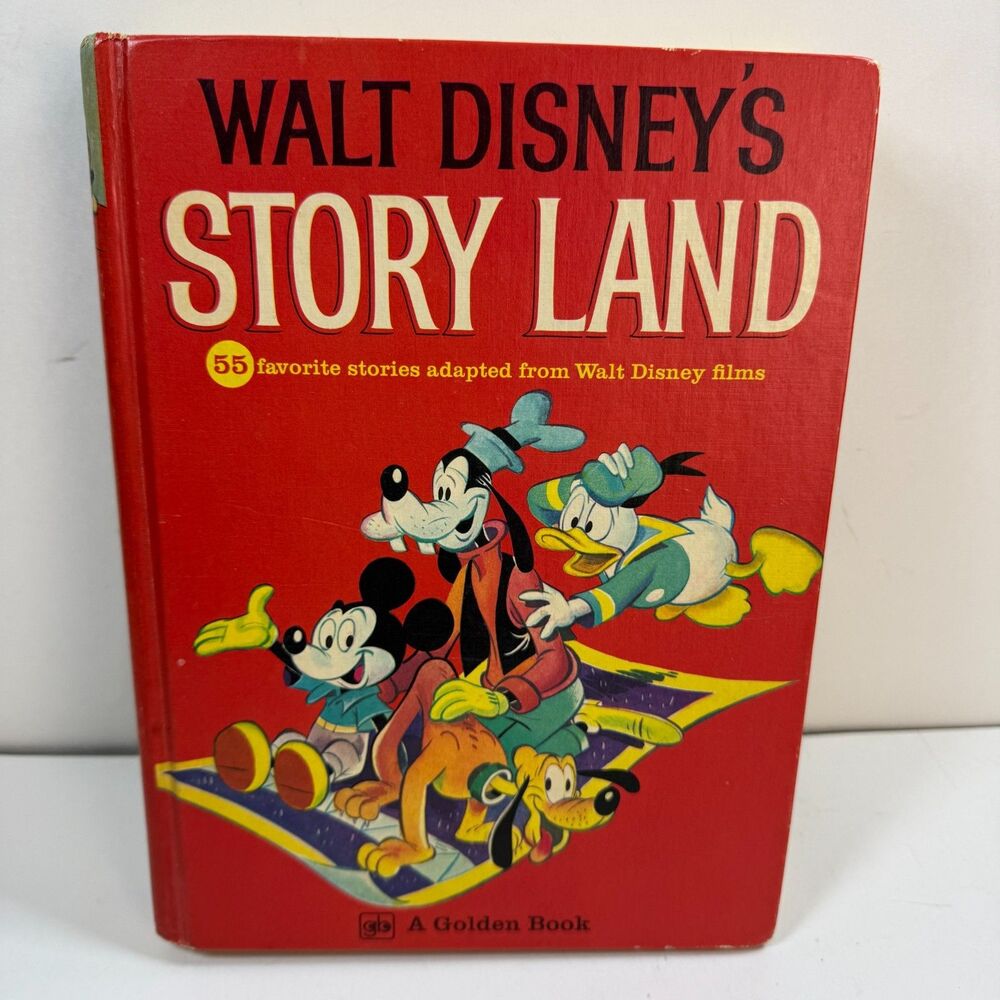 Vintage Walt Disney's Story Land Golden Book 14th Printing 1974 HC 55 Stories